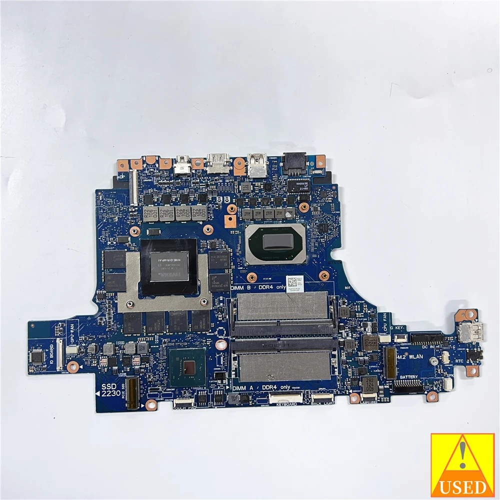 

USED Laptop Motherboard CN-0VF32T HELA15-N18E-80W For DELL 7500 7700 WITH i7-10750H rtx2070 8GB Tested 100% Work