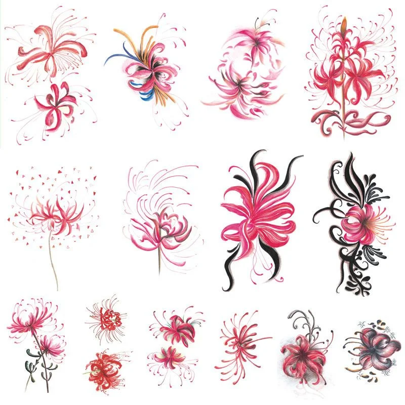 

Waterproof Temporary Tattoo Stickers Flowers, Butterflies, Plants, Roses Small Taty Long Lasting Korean Tattoo Sticker