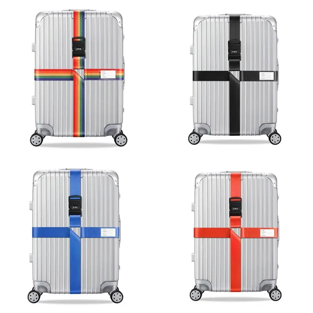 Travel Luggage Strap Adjustable Password Lock Packing Belt Baggage Secure Lock Anti-theft Luggage Strap Bundling Belt luggage strap