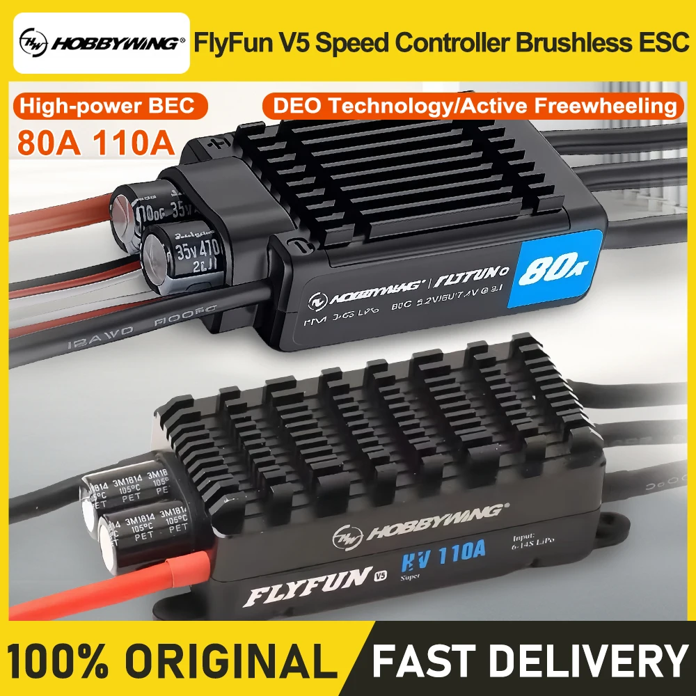 Hobbywing Flyfun Serie 80a 3-6 S Control De Velocidad Eléctrico Esc Hobbywing Flyfun Serie 80a 3-6 S Control De Velocidad Eléctrico Esc