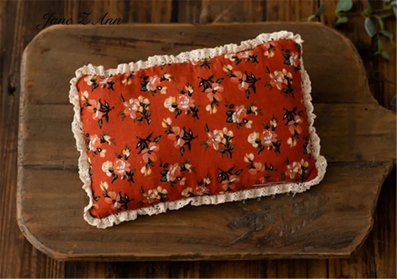 French style embroidered floral pillows auxiliary props for newborn photography infants babies photo studio photography 6