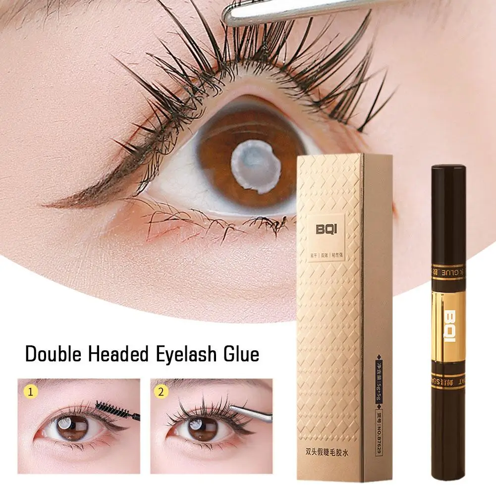 

Double -headed Mascara Eyelash Glue Raincoat Black Glue Lashes Korean False Makeup Mascara Adhesive Waterproof Cosmetics Z3S3