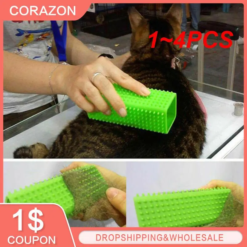 

1~4PCS Cat Massage Brush Versatile Cleaning Tool Hollow Design Pet Hair Remover For Furniture And Carpets Carpet Brush
