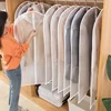 1/3/5pc Clothes Dust Cover Bag With Zipper Coat Plastic Hanging Storage Bag Household Space Saving Storage Organization For Home 3