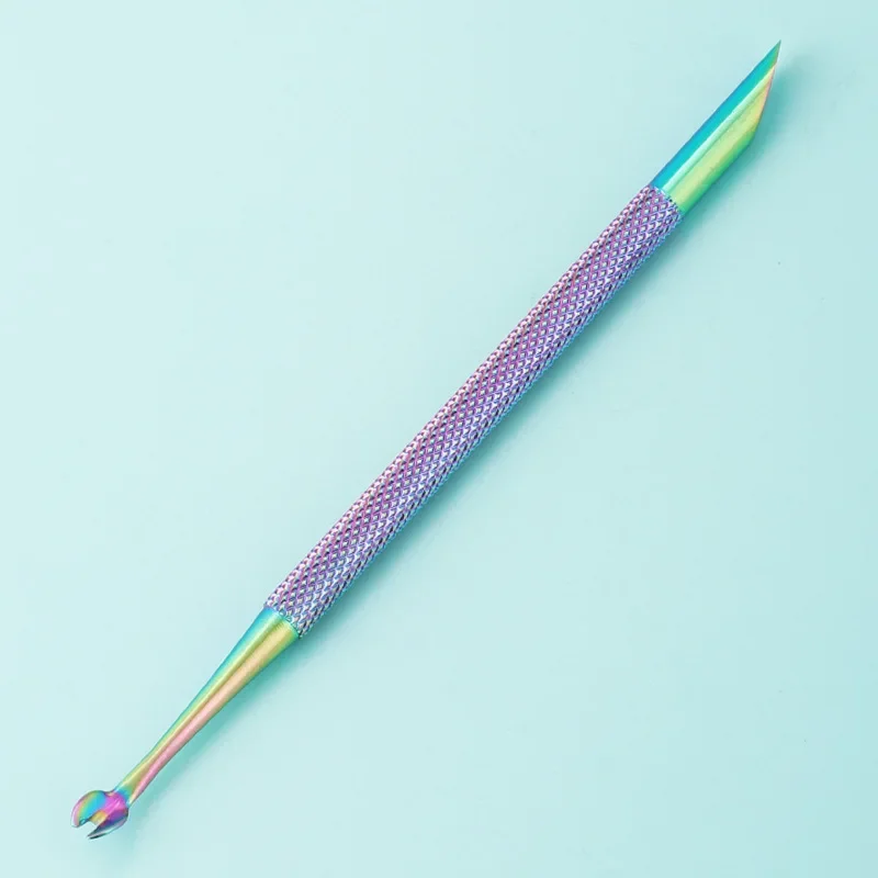 Nail Art Pusher Manicure Tools Nail Manicure Tools Nail Manicure Sticks Manicure Pedicure Tools Cuticle Pusher Double-ended Stainless Steel Cuticle Pusher Nail Manicures Remover Manicure Sticks Nail Art Tools
