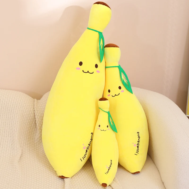 소녀들이 껴안고 잠을 잘 수 있는 바나나 베개 인형, 귀여운 게으른 인형, 귀여운 소녀 어린이 생일 선물