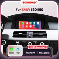 BONROAD Беспроводной сенсорный экран Carplay для BMW 3 5 серии E60 E61 E62 E63 E90 E91 E92 Автомобильный радиоприемник Мультимедийный плеер Стерео GPS