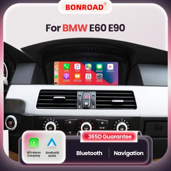 BONROAD pantalla táctil inalámbrica Carplay para BMW 3 5 Series E60 E61 E62 E63 E90 E91 E92 Radio de coche reproductor Multimedia estéreo GPS 1