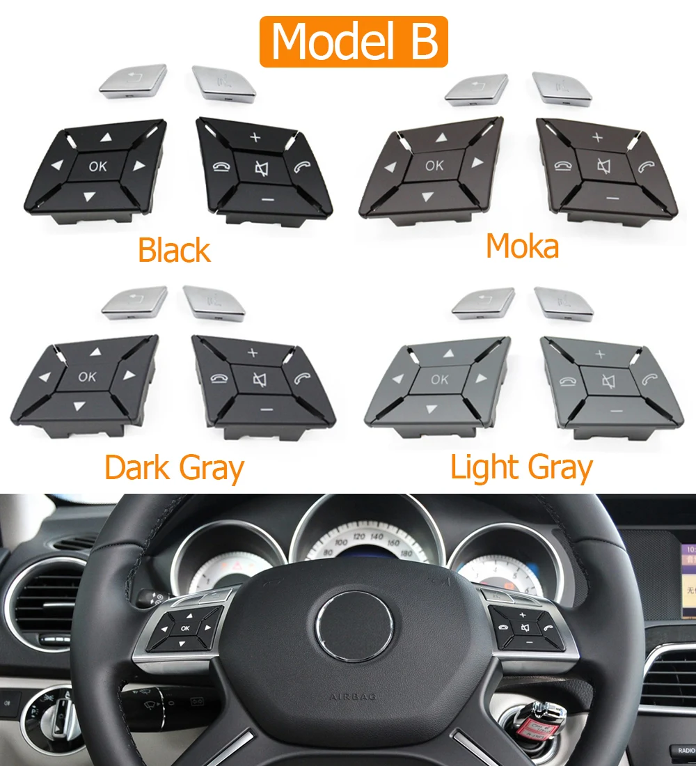 Car Steering Wheel Menu Control Switch Button Steering Wheel Switch For Mercedes Benz C E A GLK CLS Class W204 X204 W212 W218 W156 W176 W117 W172 W246