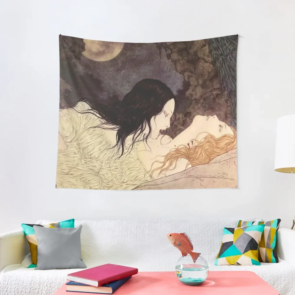 

Vampire Fairy Demon Tapestry For Bedroom Home Decorations Aesthetic Room Decor Cute Tapestry
