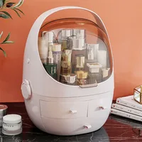 Cosmetics Storage Box Portable Large Clear Makeup Organizer Storage Drawer Cosmetic Display Case For Home Bathroom Countertop 1