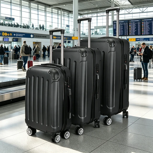 Ensemble de bagages Anajqaqia, 3 pièces 21/24/28 pouces, surface rigide en ABS 1