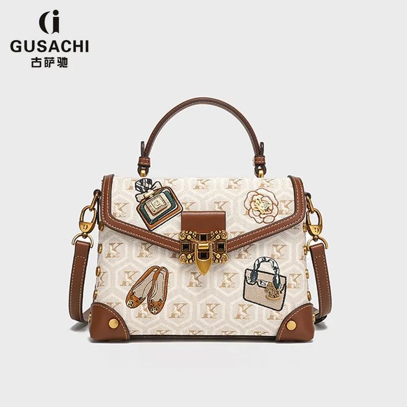 حقيبة يد مصممة بتصميم كلاسيكي حقيبة مربعة صغيرة لل...