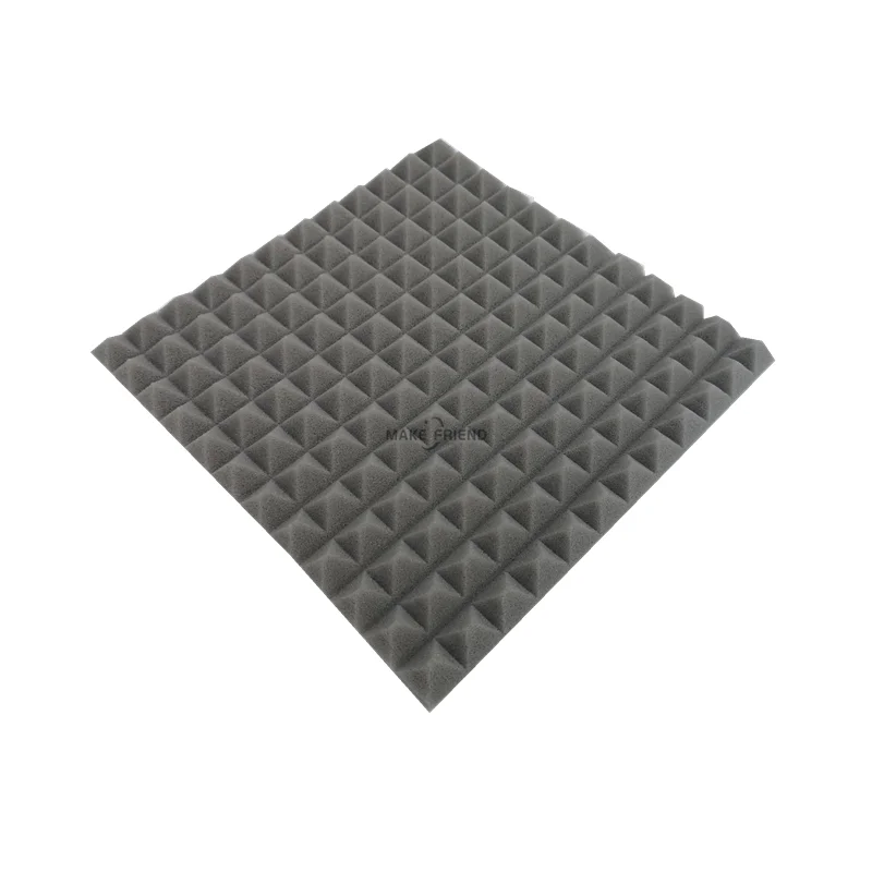 Mousse acoustique pyramidale ignifuge pour Studio, 24 pièces, 300x300x25mm,  panneau de protection anti-bruit à haute densité - AliExpress