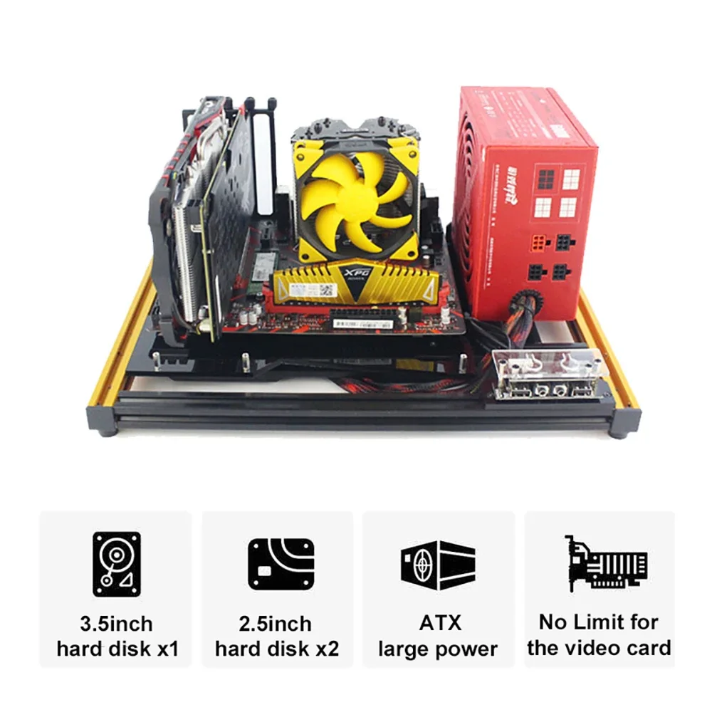 de teste, caixa aberta do computador, DIY