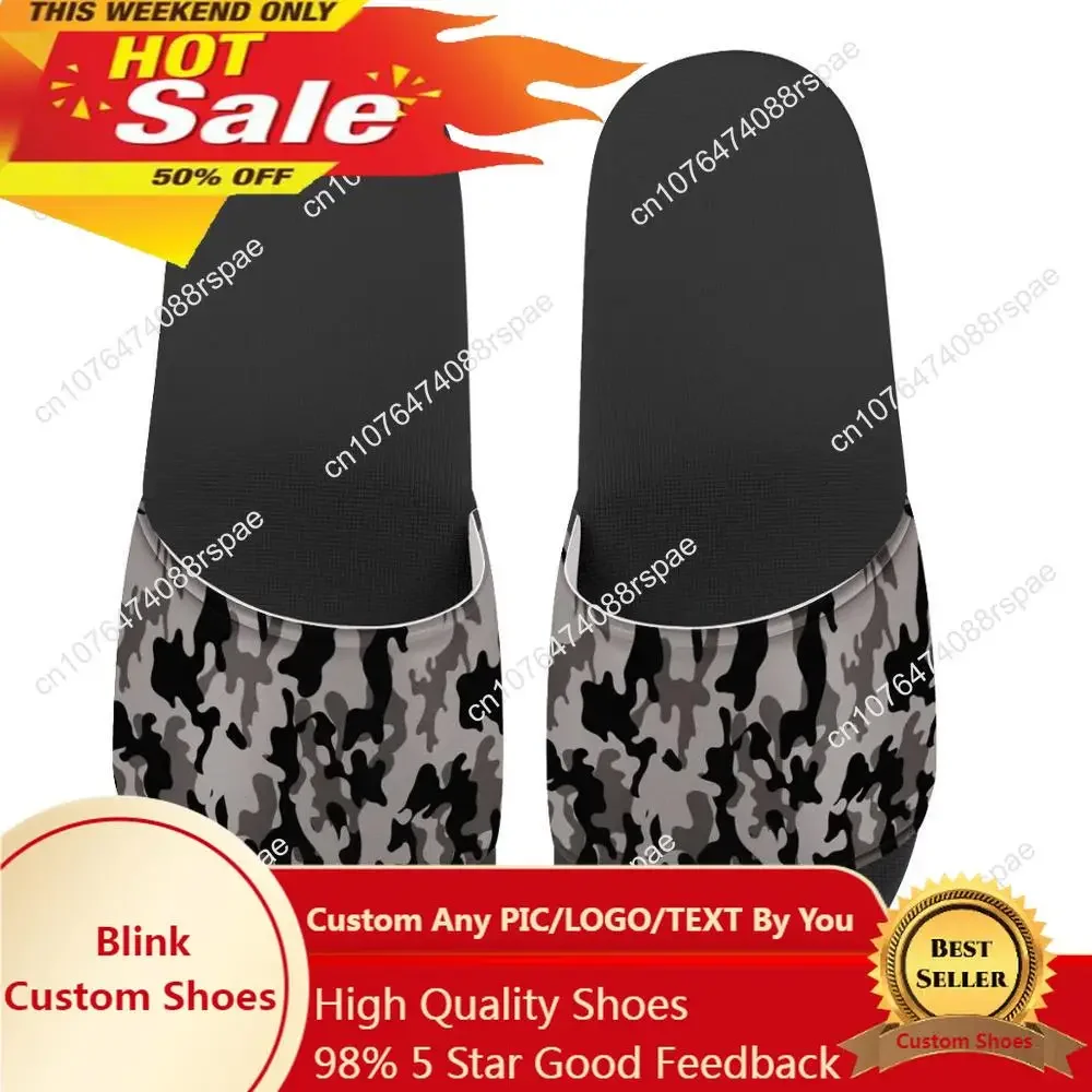 

Men's Custom pattern Slippers Flip Flops Camo Casual Slides Men Shoes Non-slip Beach Shoes Summer Sandals Zapatos Hombre