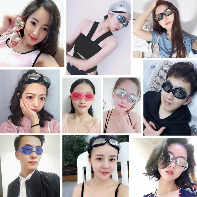 -1.5 To -8.0 Adult Myopia Silicone HD Clear Plating Anti Fog Swimming Goggles Eyewear Custom Different Degree For Left Right Eye 2