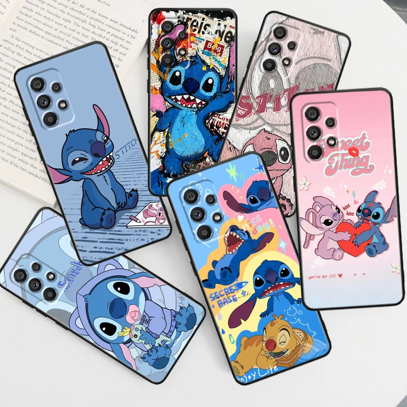 

Couple Stitch Love Disney For Samsung Note 20 10 Ultra Plus A31 A8 A14 J6 A12 A5 A70 A7 A34 A25 A04 A24 5G Black Phone Case