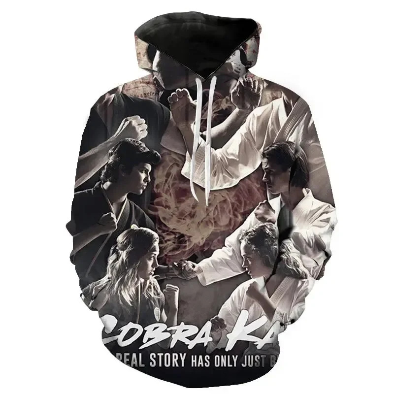 thumbnail image 1 of Sudadera con capucha de moda para hombre, sudadera con capucha con estampado 3D de Cobra Kai, camisetas casuales de manga larga para hombre, jerséis de gran tamaño a la moda, 1 of 5