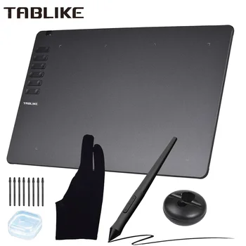 Tavoletta grafica TABLIKE per disegno, tavoletta digitale ultra sottile per schizzi artistici con stilo senza batteria, 8 punte per penna, 8192 livelli di pressione