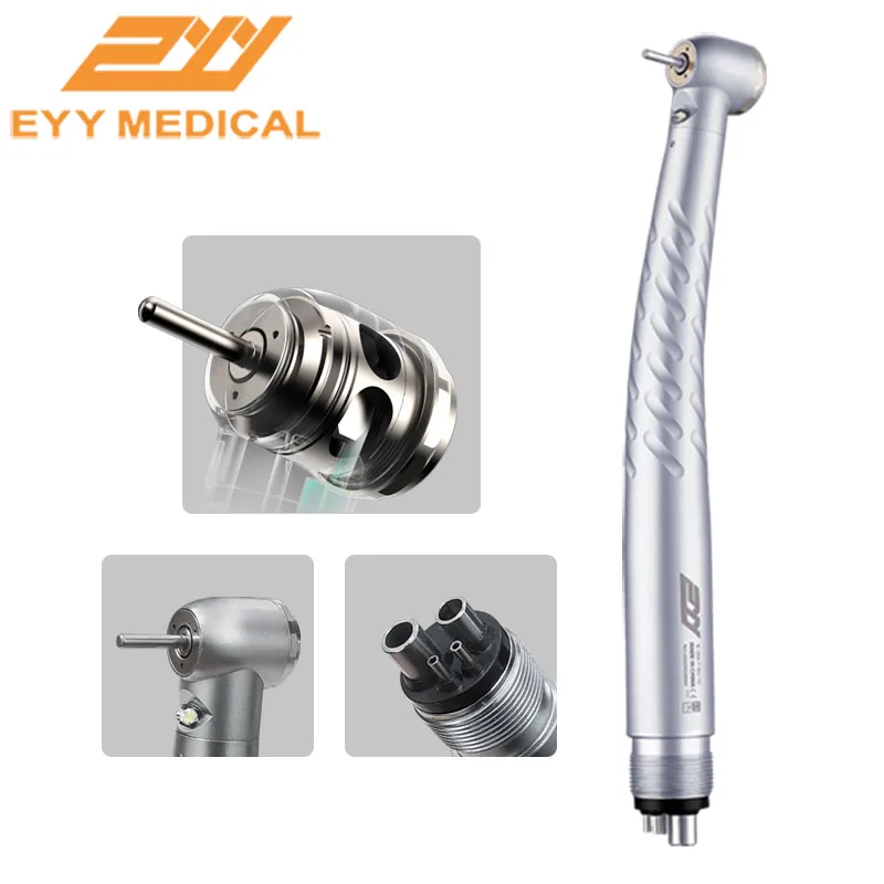 

NSK Type Dental LED High Speed Handpiece Integrate E-Generator Ceramic Bearing Standard Head Push Button 3 Water Spray Turbine