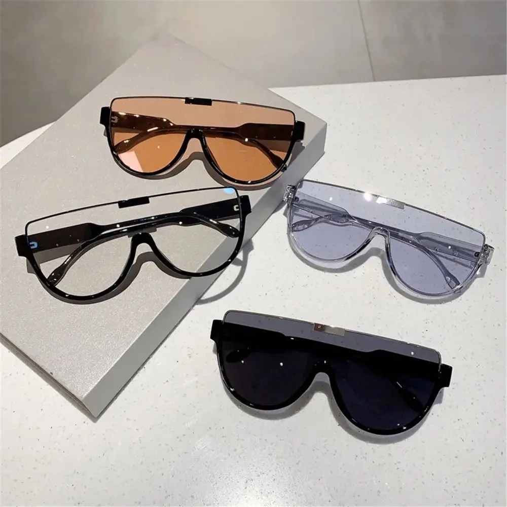 Fashion Monoblock Outdoor Goggle Shades Designer Half Frame Oversized Sun Glasses Ins Trending 2024 New Design UV400 Eyewear