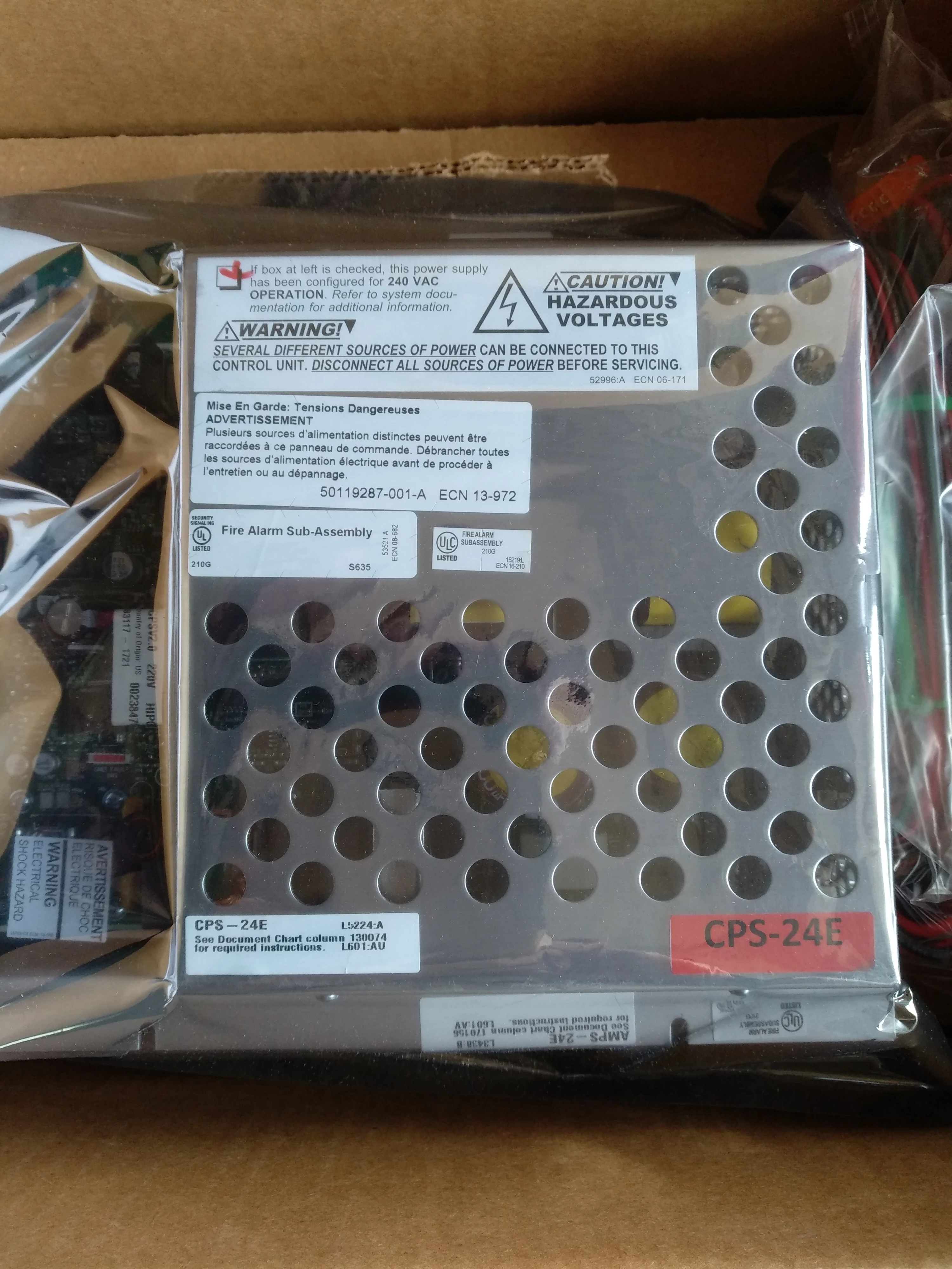 Notifier AMPS-24E Addressable Power Supply Unit for Fire Alarm Systems-24V DC Output