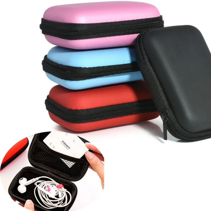 Portable Hard Disk Case for USB External Headphones U Cable Storage