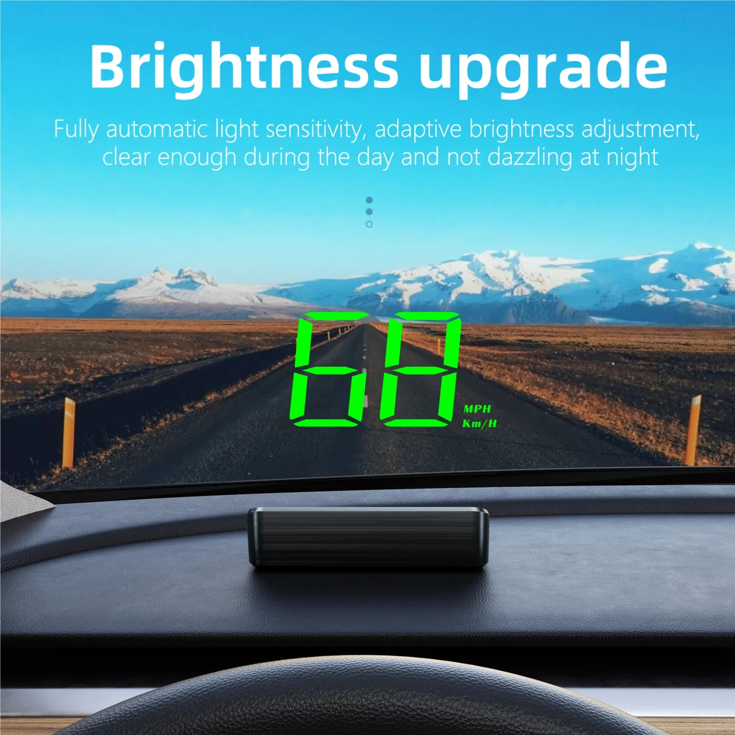 Pantalla de Visualización Frontal para Automóvil HD M2, Velocímetro GPS KM/H, Proyector Digital HUD para Parabrisas, Accesorio Universal de Electrónica para Automóvil 1