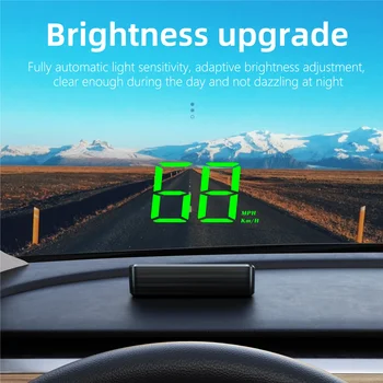 Pantalla de Visualización Frontal para Automóvil HD M2, Velocímetro GPS KM/H, Proyector Digital HUD para Parabrisas, Accesorio Universal de Electrónica para Automóvil 1