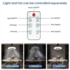 Ceiling Fan with Remote Control and 3-Speed E27 AC85-265V Lighting Base for Bedroom and Living Room Lighting 4
