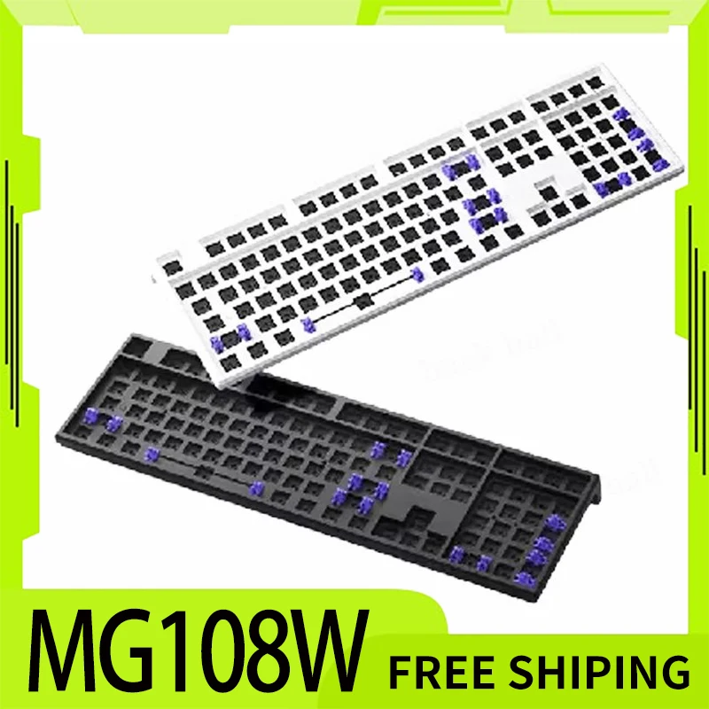 

Механическая клавиатура Monsgeek Mg108w, набор клавиатуры с горячей заменой, три режима, беспроводная клавиатура с 108 клавишами, эргономичный набор Rgb для геймеров, офисные подарки