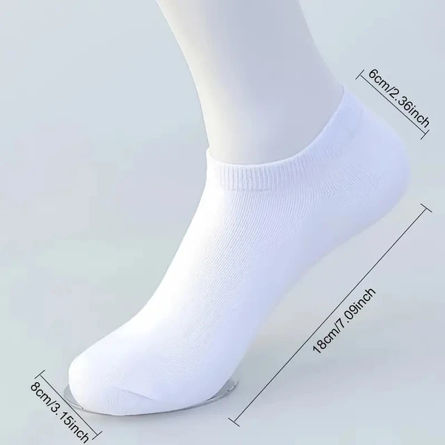 Calcetines deportivos transpirables para mujer, medias tobilleras de algodón,  cómodas, informales, Color sólido, tallas 36-44, blancas y negras, 10 pares  - AliExpress