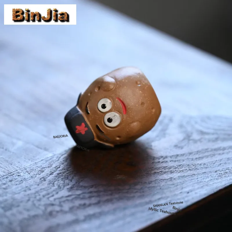 이싱 지샤 감자 모양 차 장식품, 창의적인 차 게임용 장난감, 차 피규어, 장난감, 차 장식품, 키우기 가능한 차 용품, 공예품