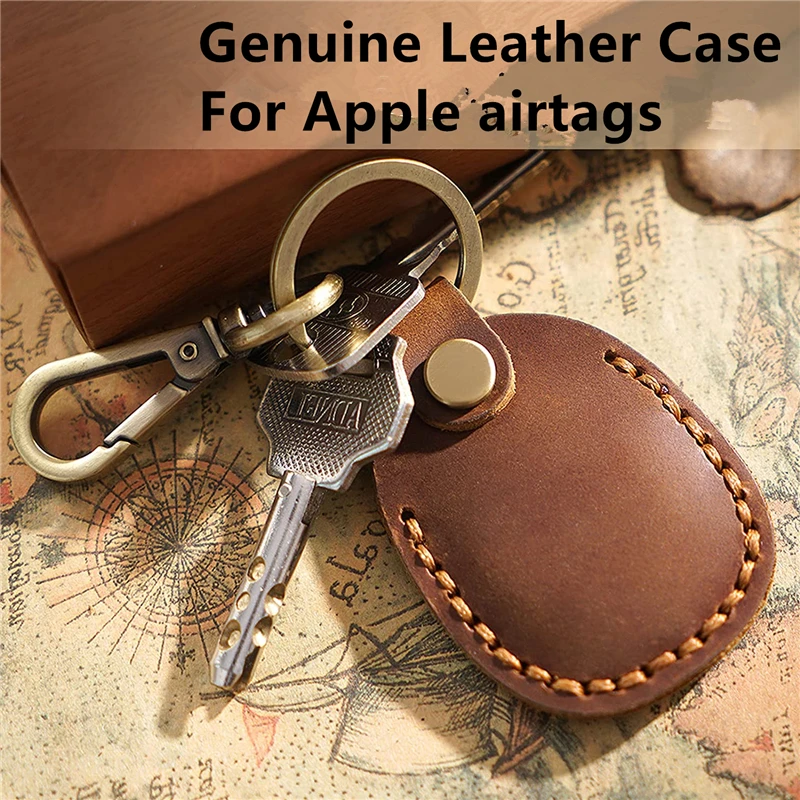 Apple AirTag Keyring / Genuine Leather Apple AirTag Case / 