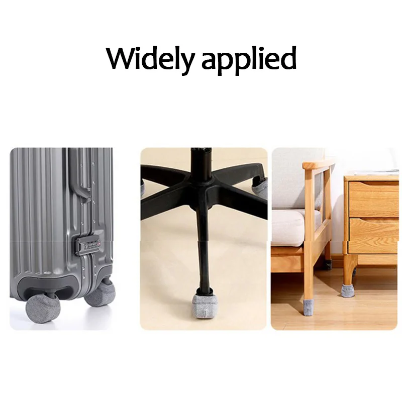 Wheel Cover 4 Pcs Luggage Wheel Cover Multi Purpose Knit Can Be Used for Luggage Wheels Round Door Handles Office Chair Wheels