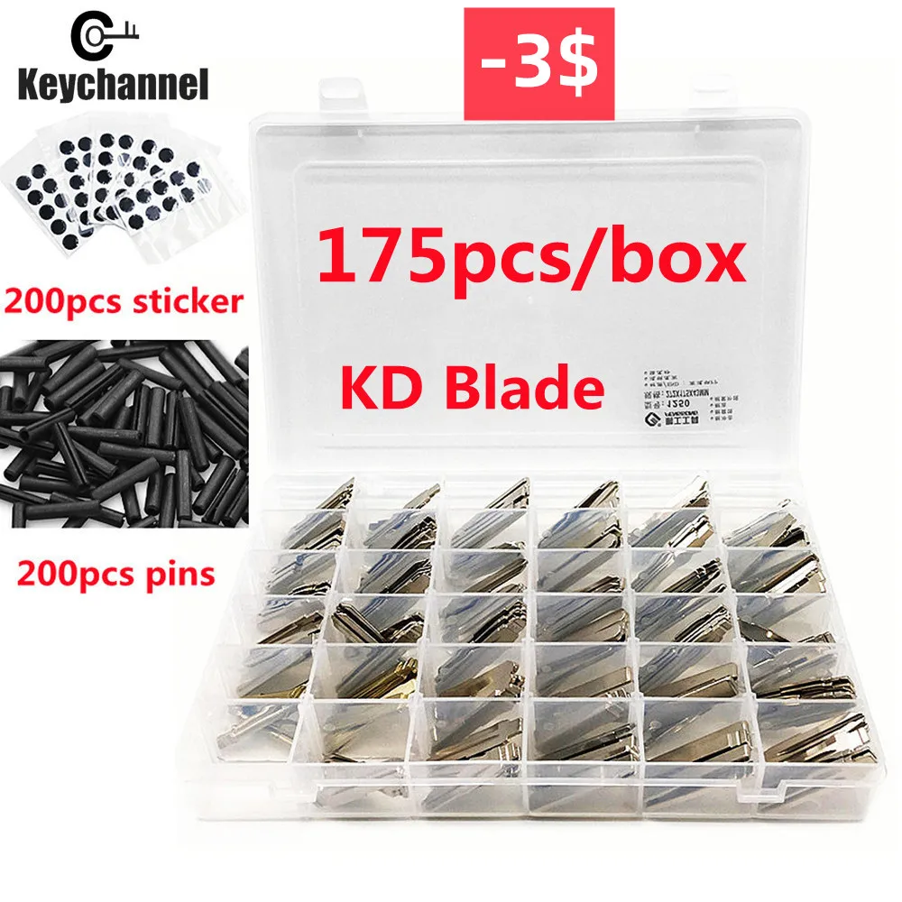 Keychannel 175pcs Car key Blade 35 Type KD Key Blade for KD KEYDIY VVDI Xhorse Remote with Box For Renault Toyota BMW Golf Fiat