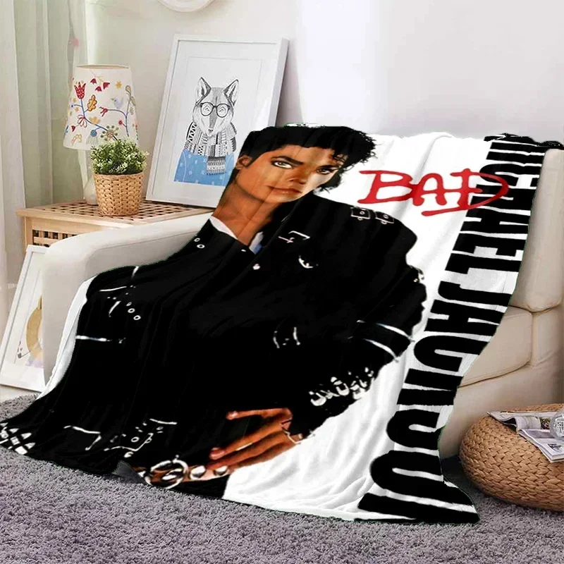 MJ King of Pop Michael Jackson Soft Flannel Blanket for Beds Bedroom Sofa Picnic,Throw Blanket for Cover Outdoors Leisure Gift