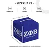 Zeta Phi Beta Print PU Leather Tissue Box Cover Square Decorative Tissue Holder for Living Room Bedroom Bathroom Home Office Car 3