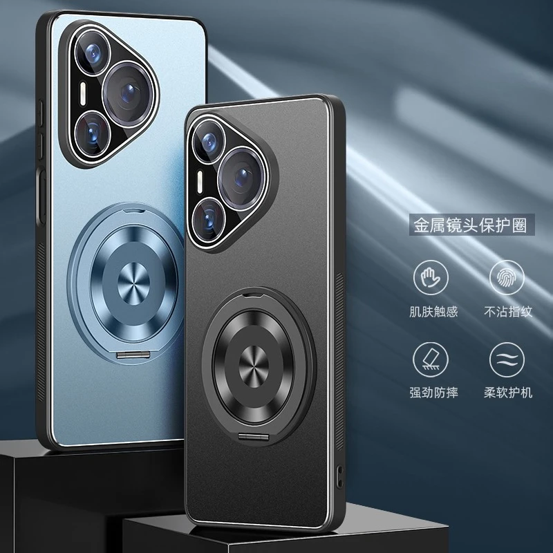 Shockproof Metal Lens Camera Protective Case with Magnetic Ring Holder