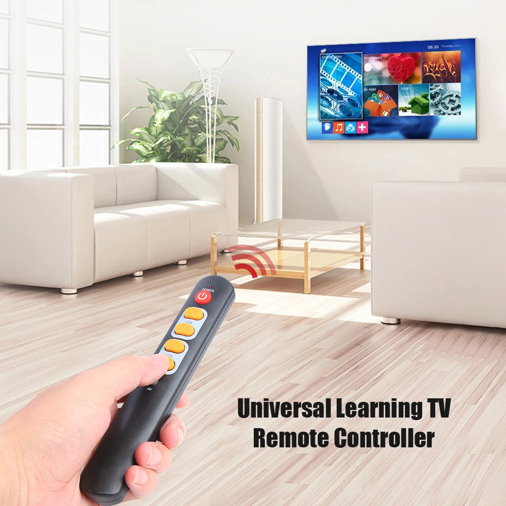 Universal 6 Key Learning Remote Control Button Copy IR Remote LEARN REMOTE Electronic Control Smart Home Accessories