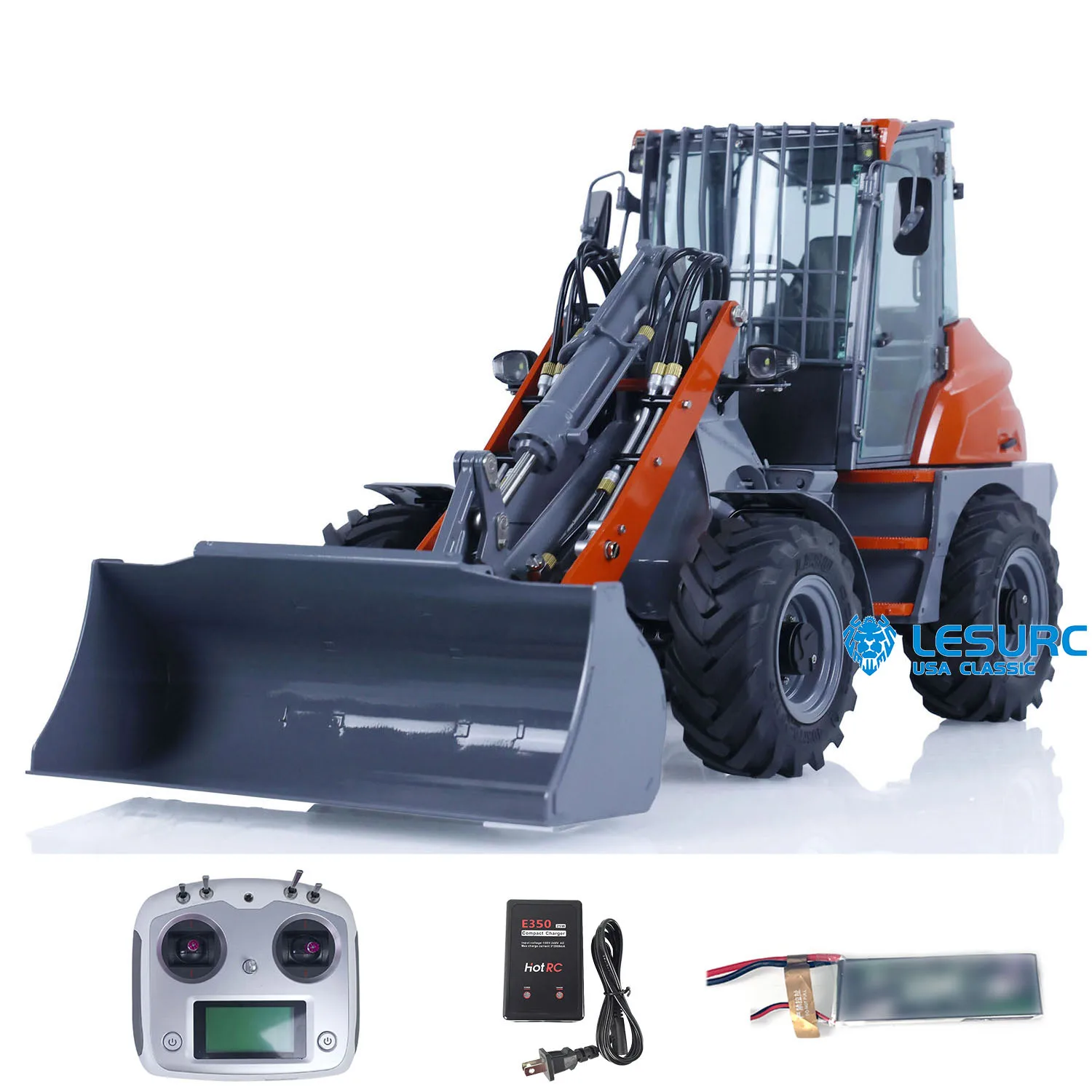 LESU 1/14 4X4 Hydraulic RC Loader AOUE MCL8 Painted Assembled Remote Control Wheeled Mover Vehicle Models Cars Toys As Gifts 3
