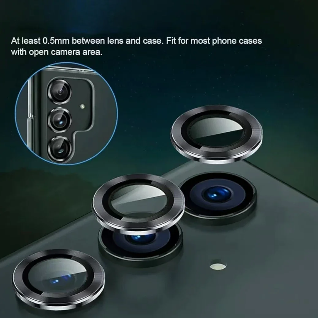 3-Pack Premium Phone Lens Tempered Glass Protectors