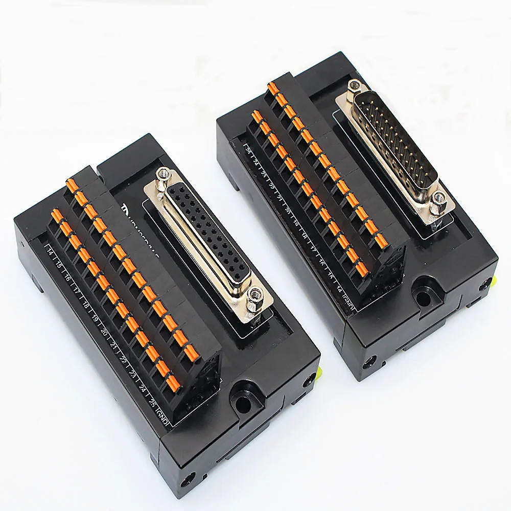 DB25-D-Sub-DIN-Rail-Mount-Interface-Module-DB25-Male-Female-Breakout ...