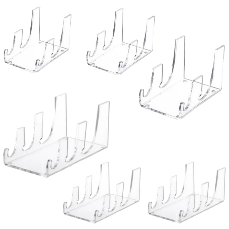 

Transparent Setting Plates Racks Acrylic Display Stand Dinnerware Holder