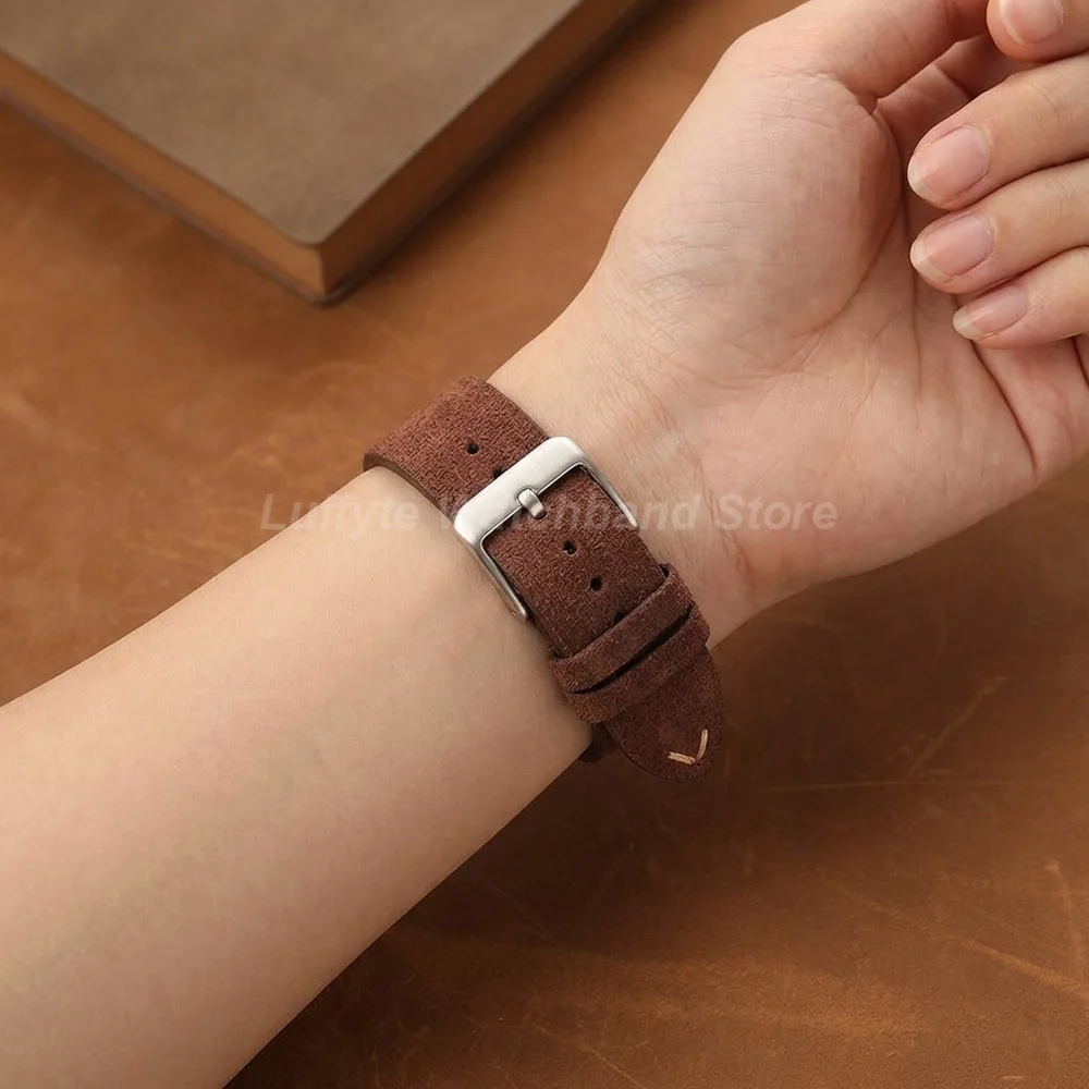 Luxurious Suede Leather Watch Strap Bracelet