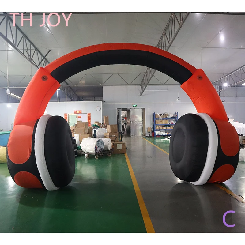 

free ship to door,Event earphone Archway Inflatable, 5x3m giant Inflatable headphone Arch for Festival Advertising