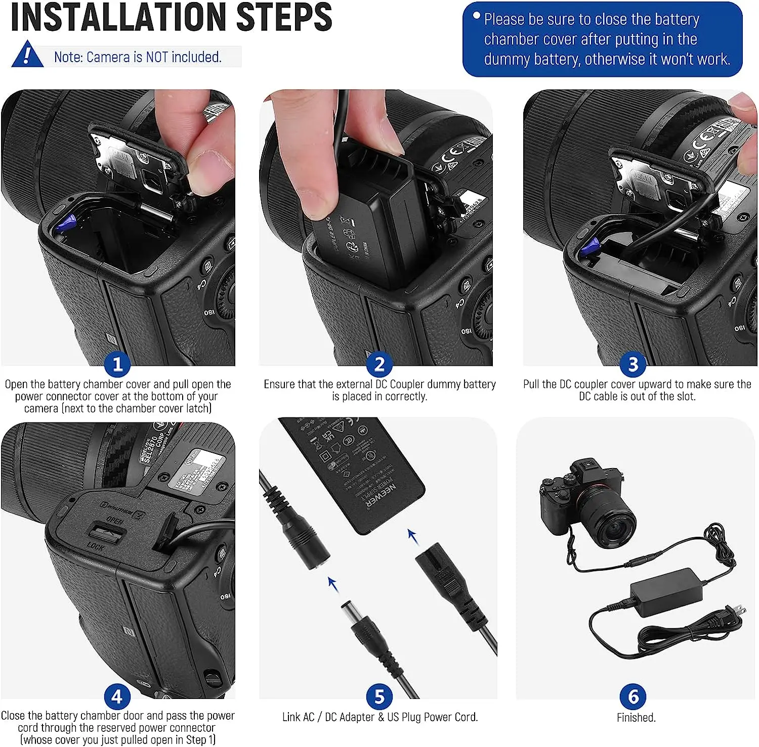Batterie E Caricatore NEEWER Per Sony NP-FZ100 - Set 2 Batterie 2280 MAh + Custodia Ricarica USB