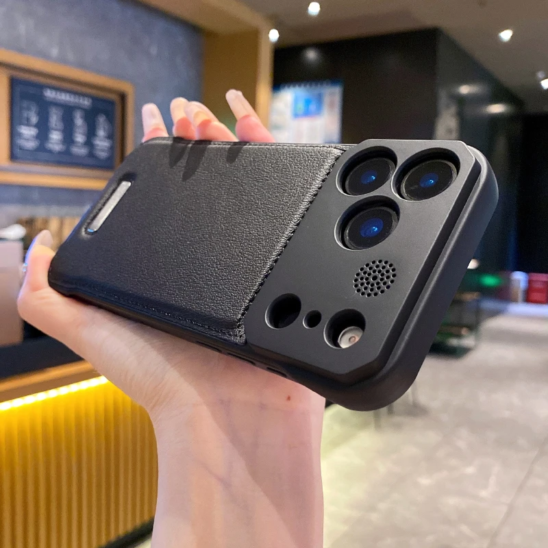 Magsafe Magnetic Frameless Leather Case with Wireless Charging and Heat-Resistant Bumper