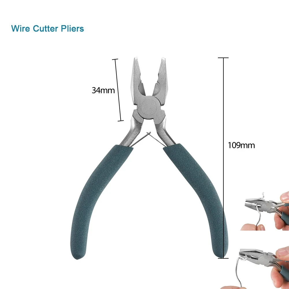 pliers set Toothless Square flat Needle nose pliers Cutter Wire Looping  Plier Jewelry Making Bead Wire Bending Tools Equipment - AliExpress